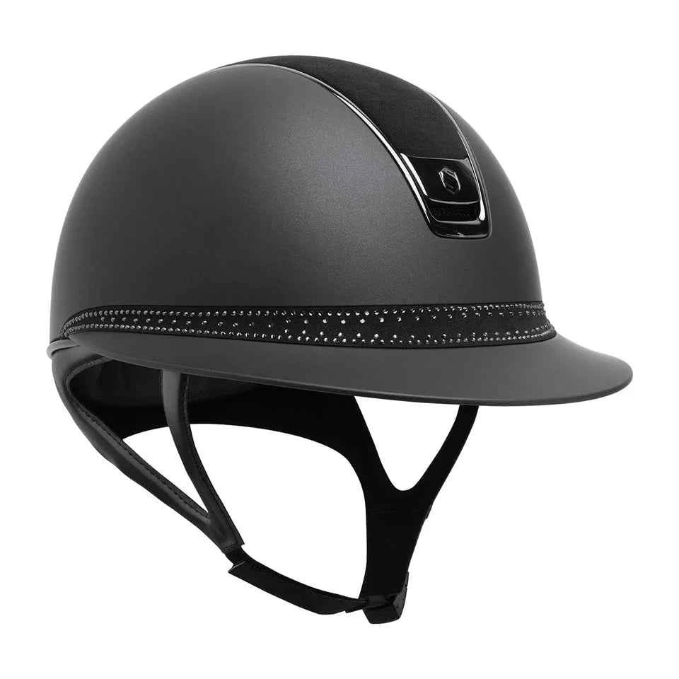 SAMSHIELD Kask jeździecki Miss Shield 2.0 Shadowmatt Tiara Crystal Band Black